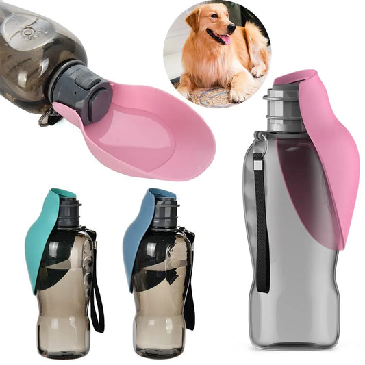 Portable Leaf-Shaped Dog Water Bottle for Outdoors