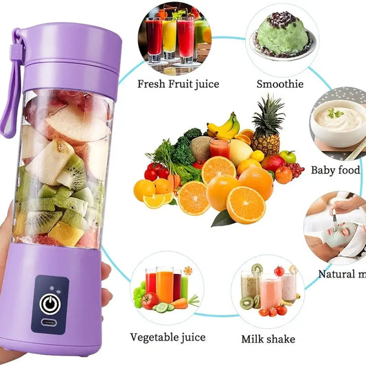 Portable Mini Blender with 6 Blades for Smoothies
