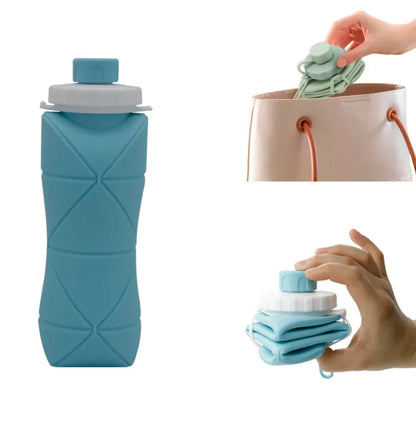 Silicone Collapsible Sports Water Bottle - 600ml