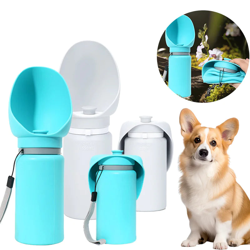 Portable Folding Pet Water Bottle – Leak-Proof Silicone Travel Dispenser for Dogs & Cats