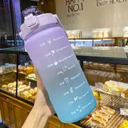 Water Bottle with Straw and Time Markings