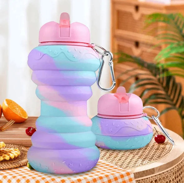 600ml Collapsible Silicone Sports Water Bottle
