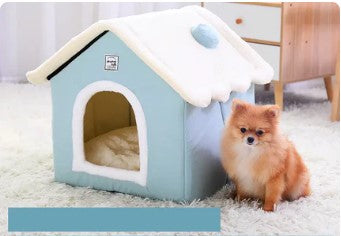 Warm Closed Dog Kennel House for Pets