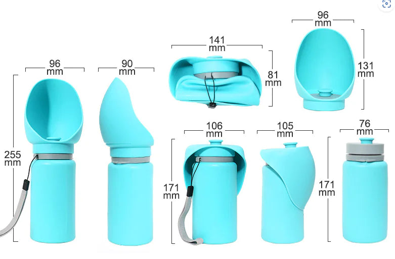 Portable Folding Pet Water Bottle – Leak-Proof Silicone Travel Dispenser for Dogs & Cats