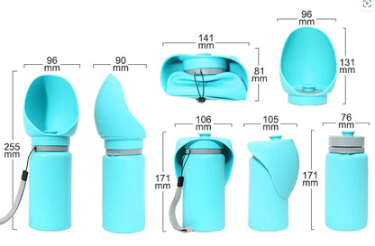 Portable Folding Pet Water Bottle – Leak-Proof Silicone Travel Dispenser for Dogs & Cats