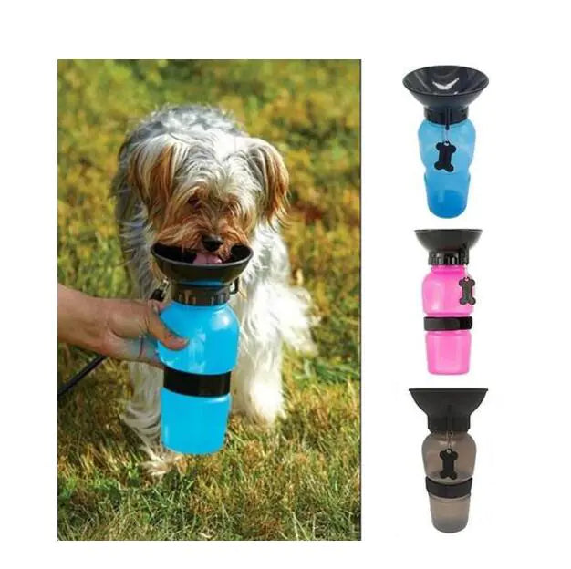 Portable Pet Water Bottle with Press Button Design