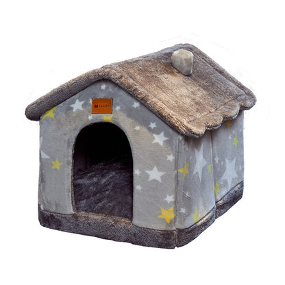 Warm Closed Dog Kennel House for Pets