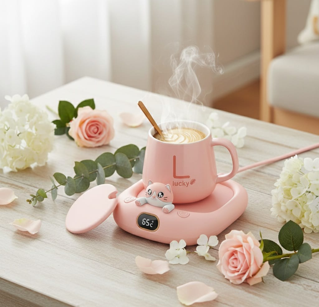 Smart Pet Heating Coaster with Adjustable Temperature