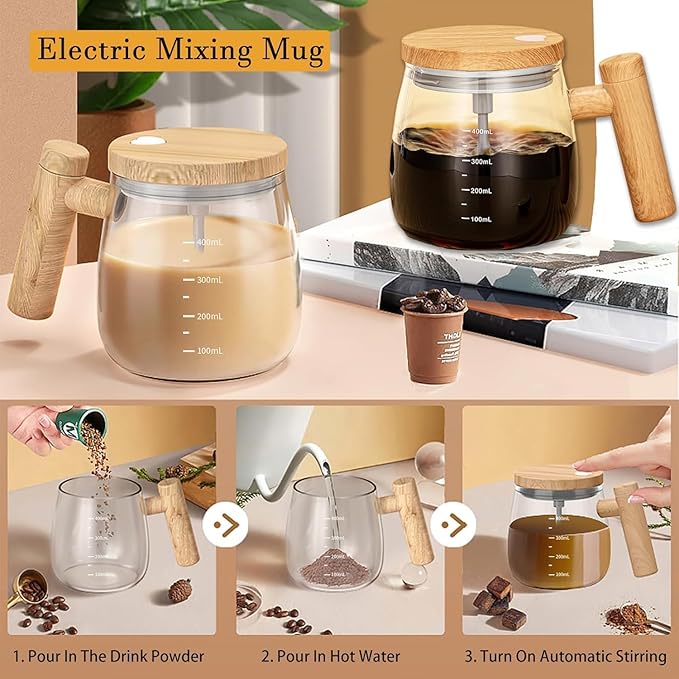 Self-Stirring Electric Coffee Mug