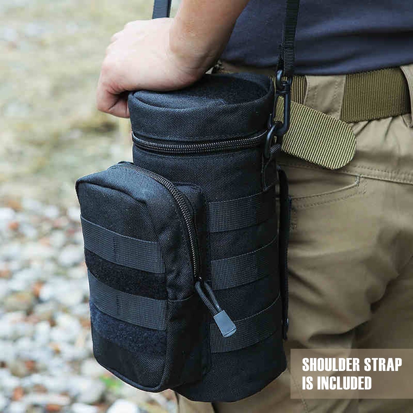 Tactical Water Bottle Bag - Large Capacity Cup Holder