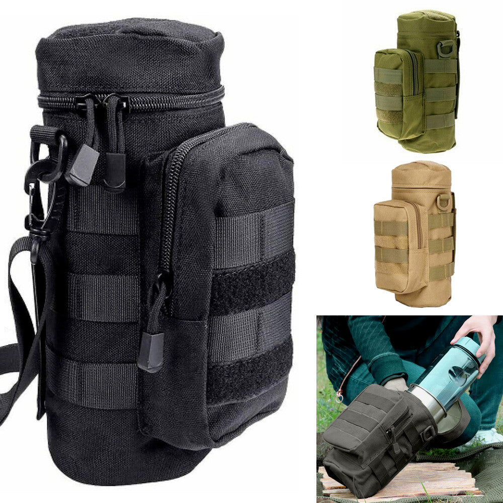 Tactical Water Bottle Bag - Large Capacity Cup Holder