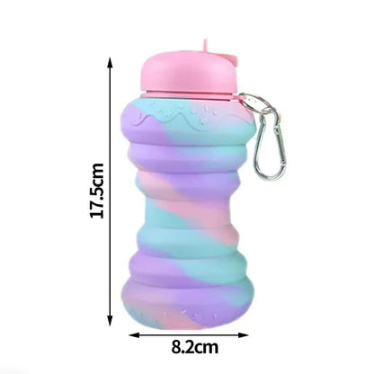 600ml Collapsible Silicone Sports Water Bottle