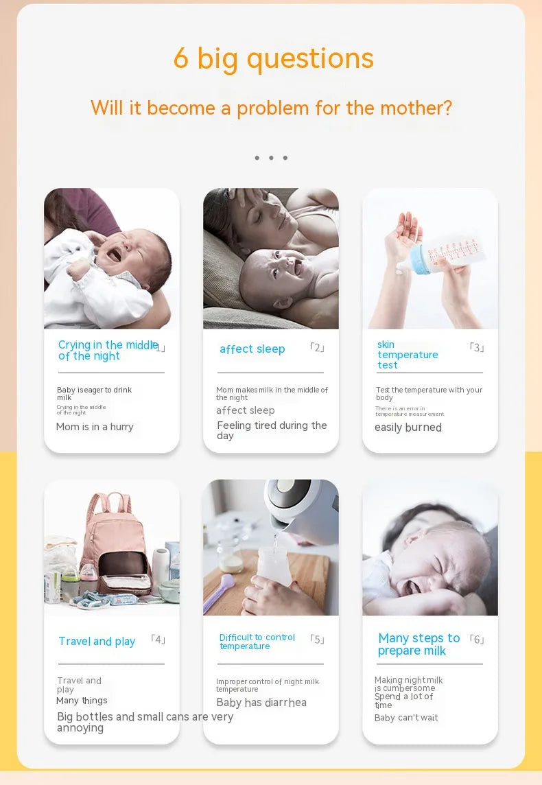 USB Intelligent Temperature Control Portable Milk Bottle Warmer