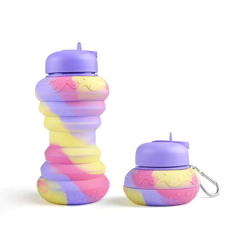 600ml Collapsible Silicone Sports Water Bottle