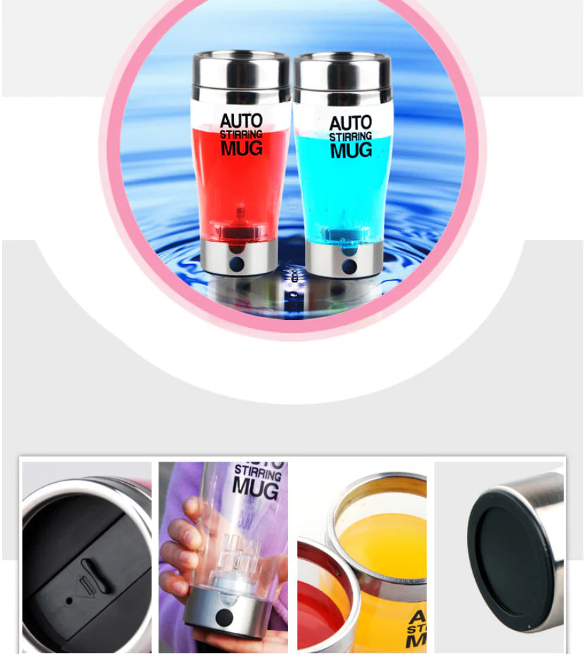 Customizable Automatic Stirring Cup for Coffee and Smoothies