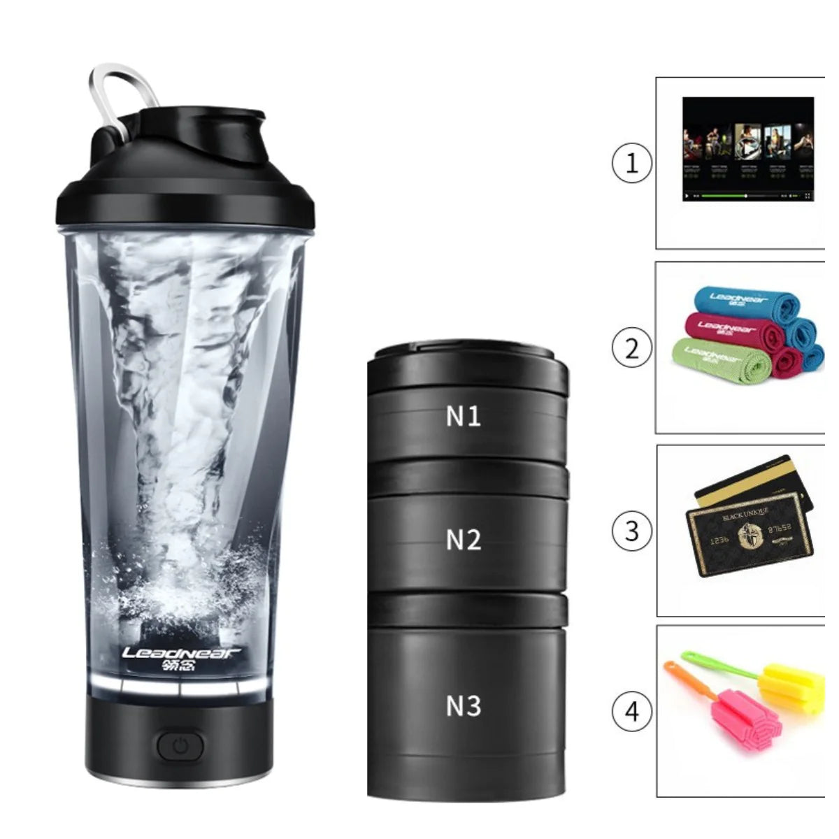 Portable Protein Shaker Bottle